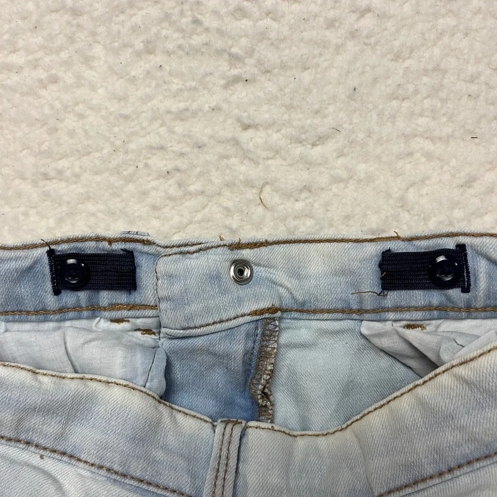 OshKosh Skinny Jeans Girls 10 Light Blue‎ Acid Wash Adjustable Waist Stretch